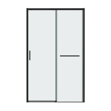 Grossman 100.K33.05.110.21.00 Style (110*195) черный матовый, стекло прозрачное, 1 место