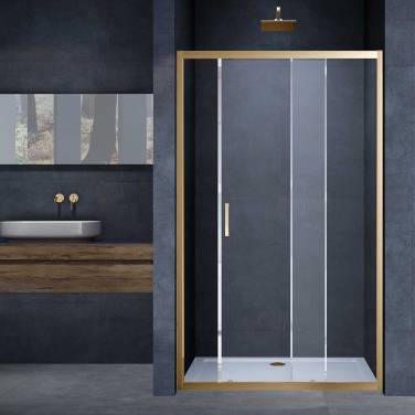 Vincea Alpha VDS-3AL140CLG, 1400, брашированное золото, стекло прозрачное