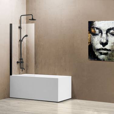 Vincea VSB-11800CLB, 800*1400, черный, стекло прозрачное