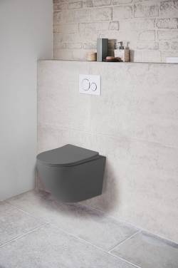 Vincea Globo VT1-14SMA безободковый, ультратонкое сиденье soft-close, антрацит матовый