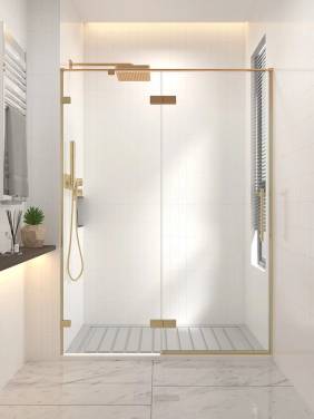 Veconi Premium Alassio G, 1500х2000, брашированное золото, стекло прозрачное осветленное