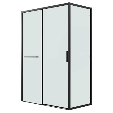 Grossman 120.K33.05.1180.21.00 Style (110*80*195) черный матовый, стекло прозрачное, 2 места без поддона