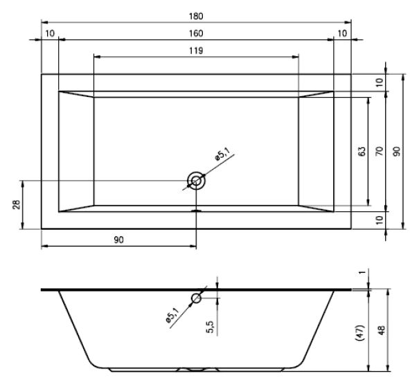 Riho Lugo 180x90 Riho Lugo 180x90