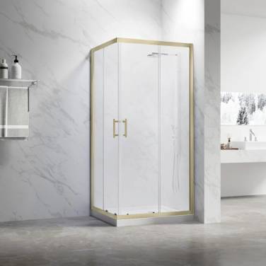 Veconi Rovigo RV-27G, 1200x900x1900, золото брашинг, прозрачное стекло