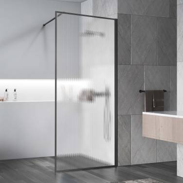 Vincea Walk-In VSW-1HP120FLGM, 1200*2000, вороненая сталь, стекло рифленое