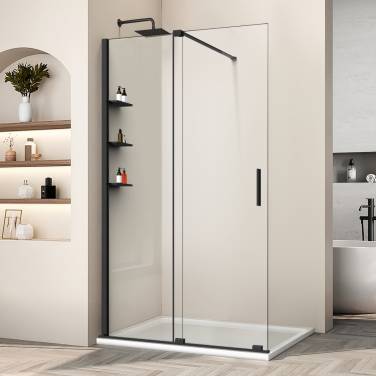 Vincea Walk-In VSW-1WSL120CLB, 1200*2000, черный матовый, стекло прозрачное