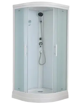 Timo Imwei XDL-09W 90x90 см с поддоном профиль белый стекло прозрачное