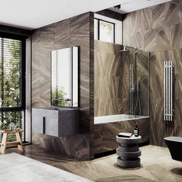 MaybahGlass в широком профиле, 8 мм, Стекло Бесцветное, 30x140 (MGV-248-5ш)