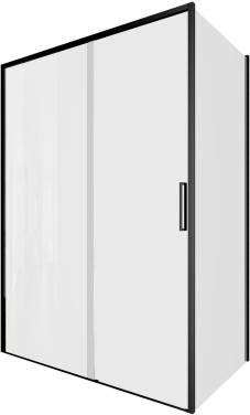 Aquanet Pleasure Evo 140x90 AE65-140x90-BT профиль черный, прозрачное стекло без поддона