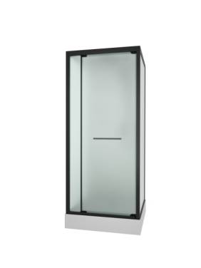 Frank F401 М Black пристенная низкий поддон матовое стекло