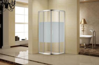 Aquanet Practic AE10-Q-90x90U-CP 900x900, прозрачное, матовое стекло без поддона