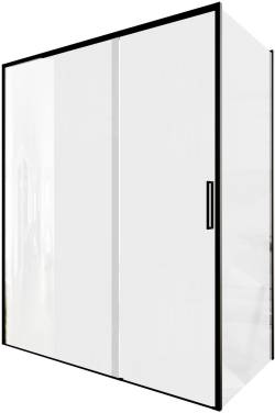 Aquanet Pleasure Evo 160x90 AE65-160x90-BT профиль черный, прозрачное стекло без поддона