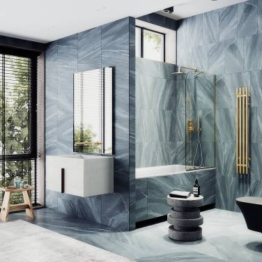 MaybahGlass в узком профиле, 6 мм, Стекло Бесцветное, 34x140 (MGV-131-3у)