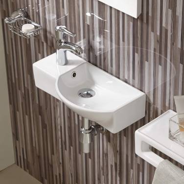 WeltWasser Aisbach 7950 GL-WT L 50,5x23,5 левый, белый глянец