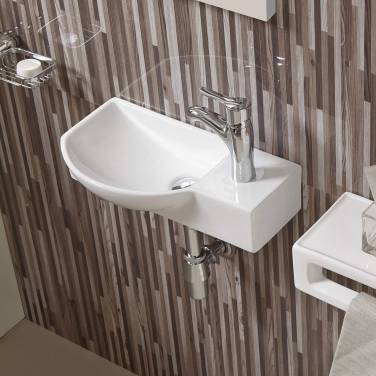 WeltWasser Aisbach 7950 GL-WT R 50,5x23,5 правый, белый глянец