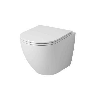 Grossman GR-4455MSQ (490*370*360) БЕЛЫЙ МАТОВЫЙ подвесной БЕЗОБОДКОВЫЙ с тонкой крышкой