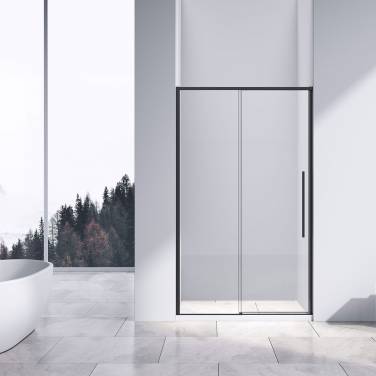 Vincea Slim-N VDS-4SN120CLB, 1200, черный, стекло прозрачное,