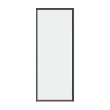 Grossman 200.K33.05.80.21.00 Style (80*195) черный матовый, стекло прозрачное, 1 место