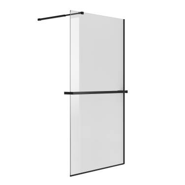 Niagara Nova NG-670-90ВLACK (90*195) черный матовый, стекло прозрачное,1 место