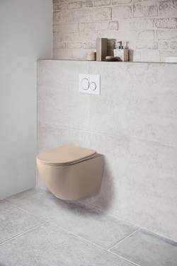 Vincea Globo VT1-14SMC безободковый, ультратонкое сиденье soft-close, капучино матовый