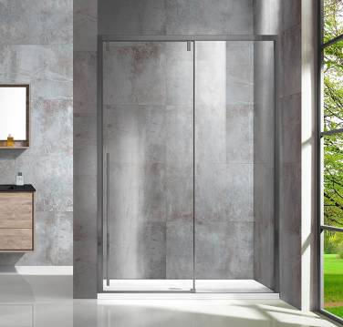 Vincea Lugano VDS-1L120CLGM-1, 1200, вороненая сталь, стекло прозрачное