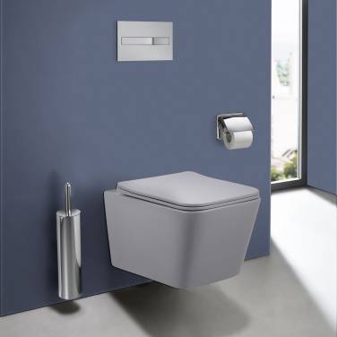 Vincea Q-Line VT1-12MG безободковый, ультратонкое soft close сиденье, серый матовый