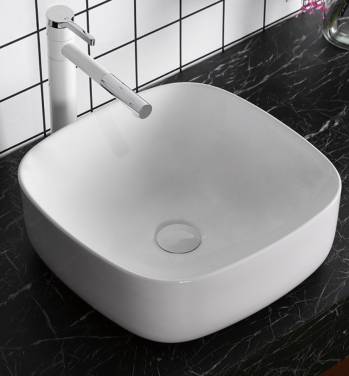 Ceruttispa CR0010 накладная, белая, квадратная 425х425х150