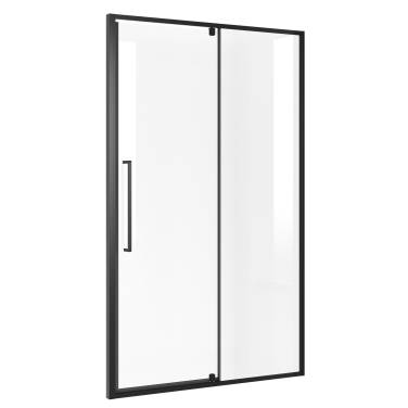 Niagara Nova NG-85-11AB (110*195) черный матовый, стекло прозрачное, 1 место