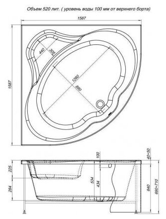 Aquanet Santiago 160x160 (с каркасом) Aquanet Santiago 160x160 (с каркасом)