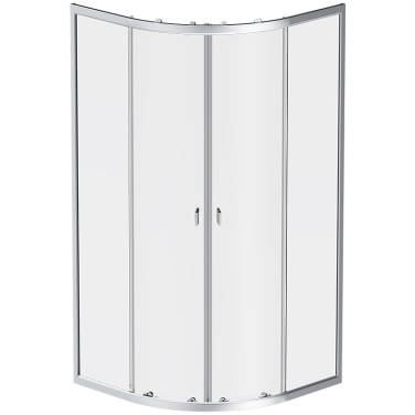 AM.PM X-Joy Twin Slide 90х90 W88G-205-090MT64 профиль Хром матовый стекло прозрачное без поддона