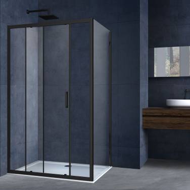 Vincea Alpha VSR-3AL9012CLB, 1200*900, черный, стекло прозрачное
