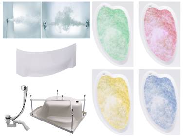 Timo IVA 160x100 L (в комплекте слив, фронтальная панель, каркас, боковой гидромассаж, гидромассаж спины, хромотерапия)