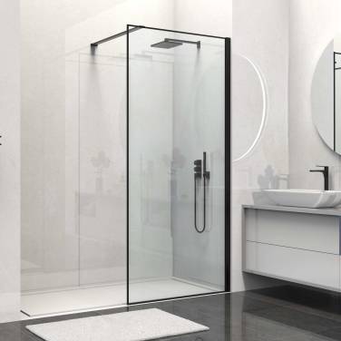 Vincea Walk-In VSW-1HS100CLB, 1000*2000, черный матовый, стекло прозрачное