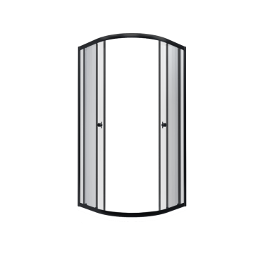 SanDav Альфа-Блэк, 90*90, 1/4 круга, КН (Щ0000053249) без поддона