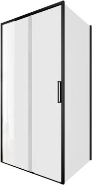 Aquanet Pleasure Evo 100x80 AE65-100x80-BT профиль черный, прозрачное стекло без поддона