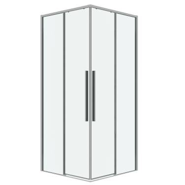 Grossman 300.K33.01.8080.10.00 Galaxy (80*80*195) квадрат, раздвижн., хром, стекло прозрачн,1м без поддона