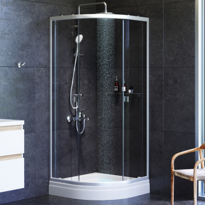 AM.PM W88G-205-080MT64 X-Joy Twin Slide без  поддона, 80x80