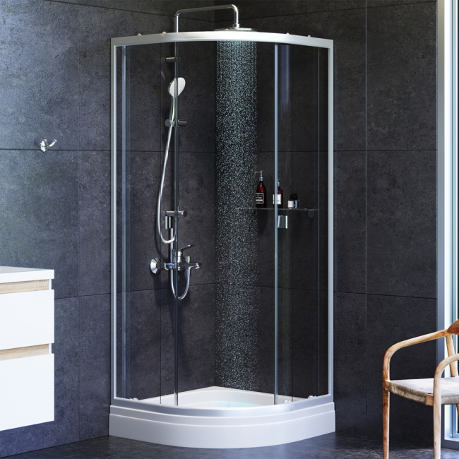AM.PM W88G-205-080MT64 X-Joy Twin Slide без  поддона, 80x80