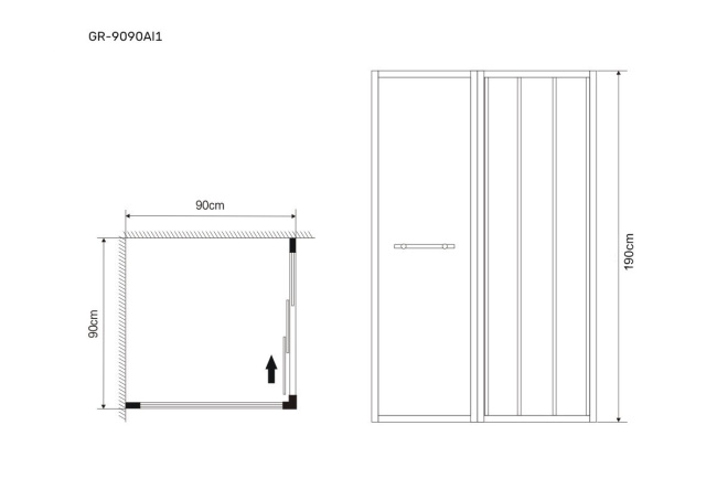 Grossman Alba GR-9090Al1 90x90 без поддона