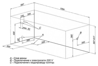 Aquanet West 160x70 (с каркасом) Aquanet West 160x70 (с каркасом)
