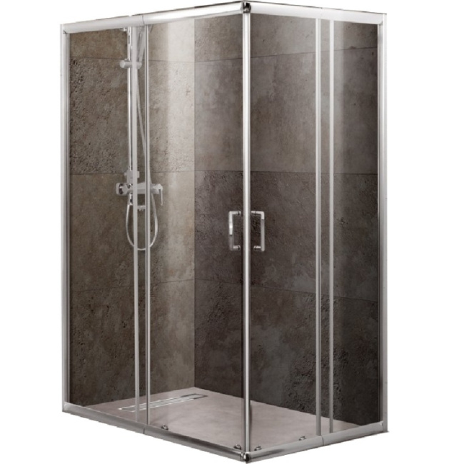BelBagno Unique FIX 100 профиль Хром стекло прозрачное