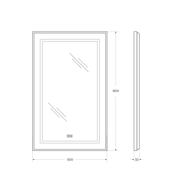 BelBagno SPC-KRAFT-500-800-LED-TCH-WARM