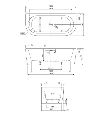 CEZARES SLIM WALL-180-80-60-W37-SET