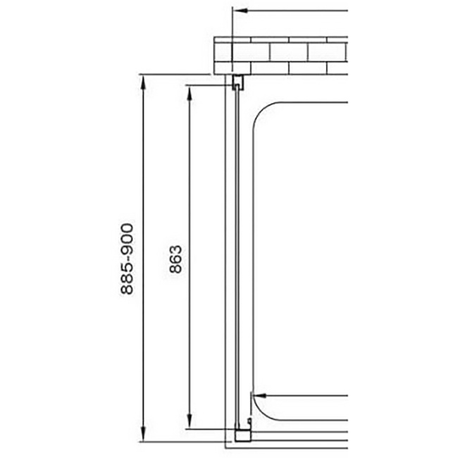Vincea Alpha 90 VSG-3AL900CLB профиль Черный стекло прозрачное