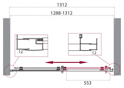 BelBagno UNO-195-BF-1-130-C-Cr