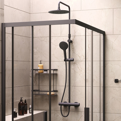 AM.PM Gem S 120x80 WK93ER профиль Черный матовый стекло прозрачное