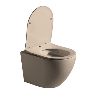 Vincea Globo VT1-14SMC безободковый, ультратонкое сиденье soft-close, капучино матовый
