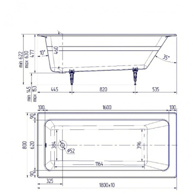 Delice Parallel 180х80 с антискользящим покрытием DLR220506-AS