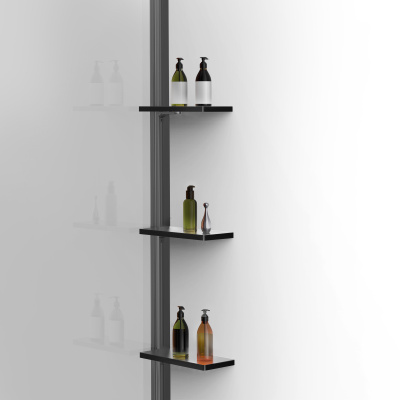 Vincea Walk-In VSW-1WSL120CLGM, 1200*2000, вороненая сталь, стекло прозрачное