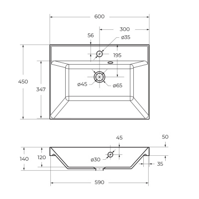 BelBagno BB600/450-LV-ART-AST-NERO